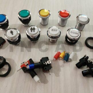 LED illuminated arcade push buttons