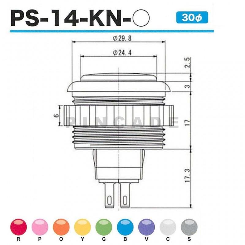 Seimitsu PS-14-KN-x 30mm translucent screw-in push button - Image 3