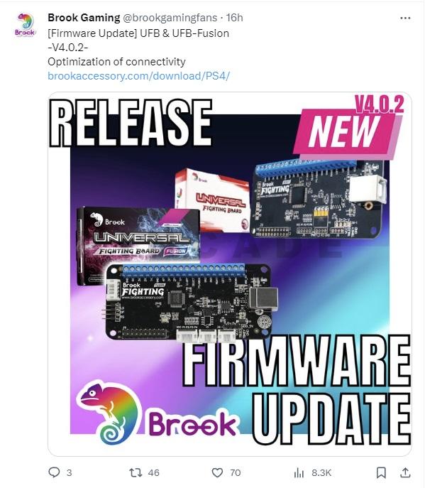 Brook Fusion firmware update