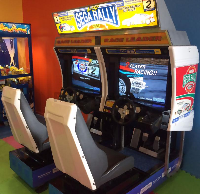 Sega Rally twin cabinet arcade game