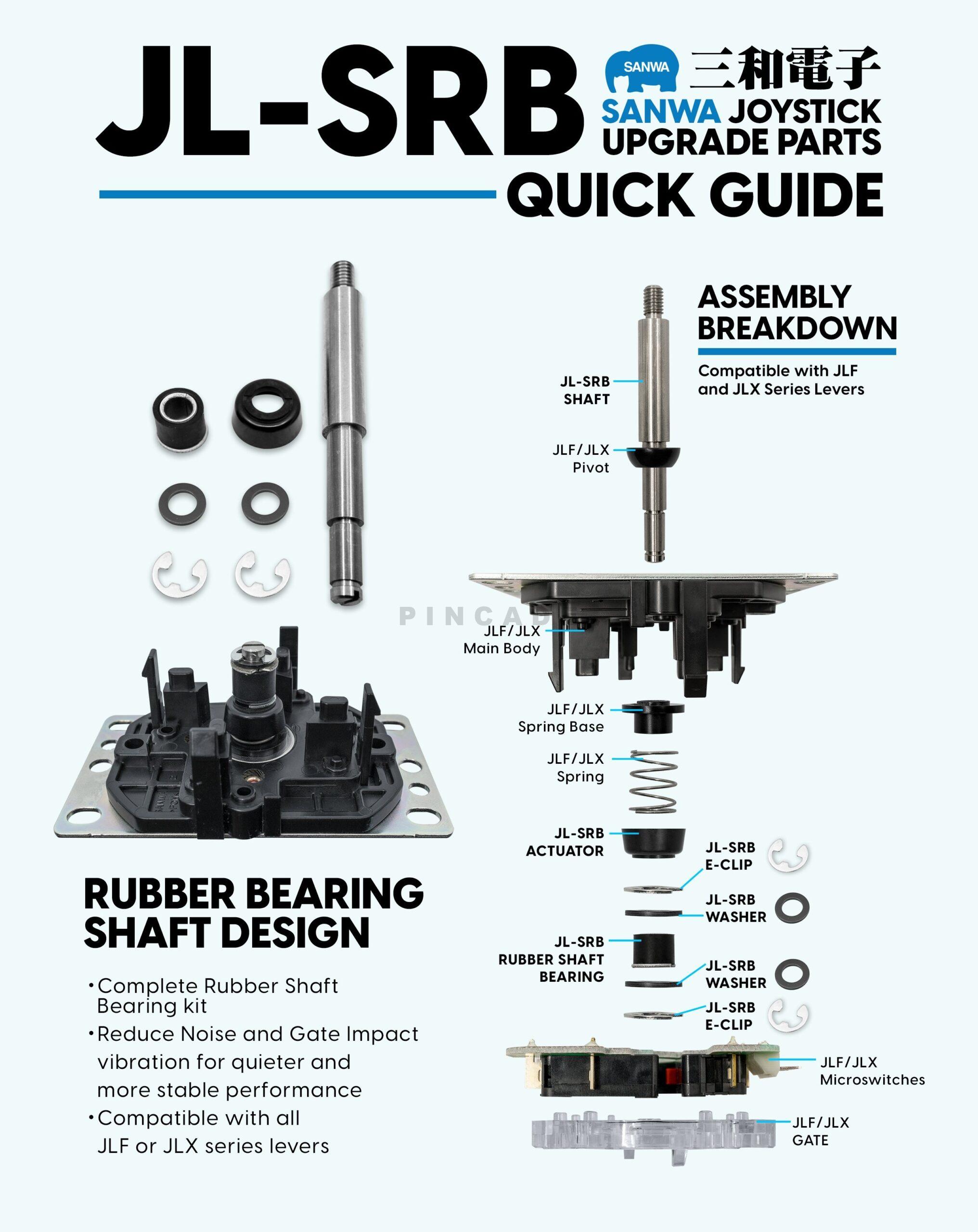 Sanwa JL-SRB shaft with rubber bearing - Image 2