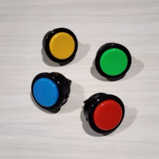 Seimitsu PS-14-G 30mm buttons with black rim and coloured plunger