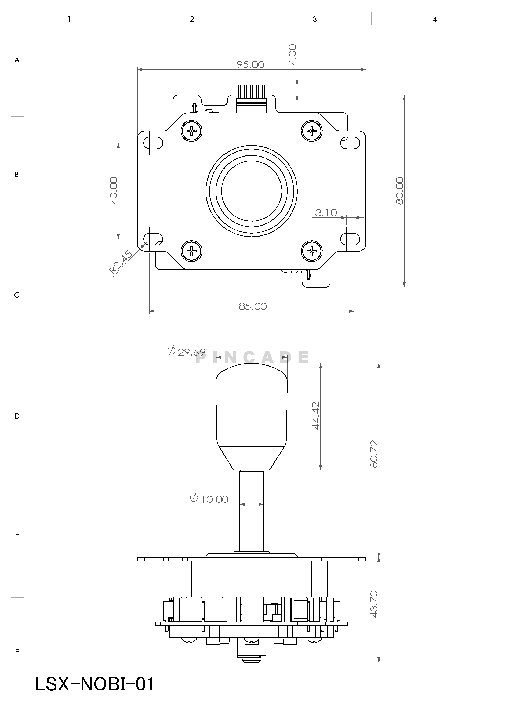 Seimitsu LSX-NOBI-01 Arcade Joystick with guide kit - Image 3
